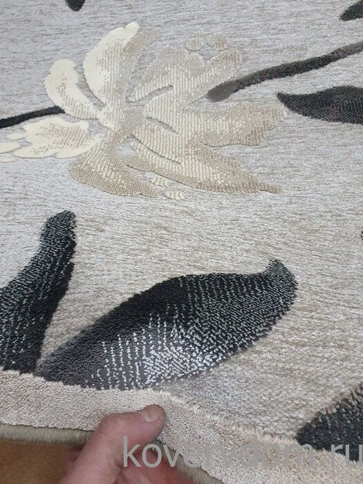 Рельефный ковер из вискозы GENOVA Цветы 38070 6535 90 КРУГ Рельефный ковер из вискозы GENOVA Цветы 38070 6535 90 КРУГ