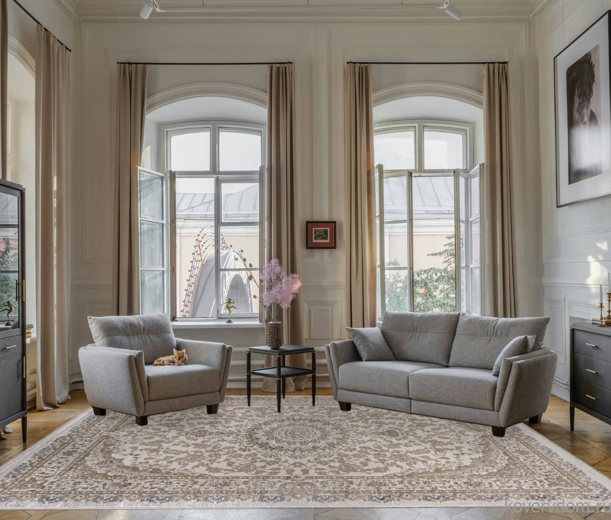 Ковер ESSA 27239A CREAM / BLUE