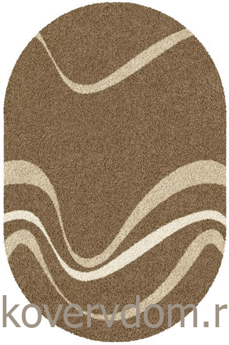 Ковер фризе JAZZY COMO dark beige  ОВАЛ  Ковер фризе JAZZY COMO dark beige  ОВАЛ