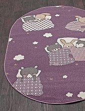 Ковер белый SOFIT 2922 LIGHT PURPLE Овал
