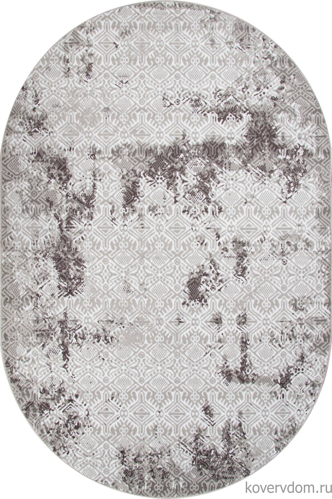 Ковер SILVER-A F392 GRAY Овал