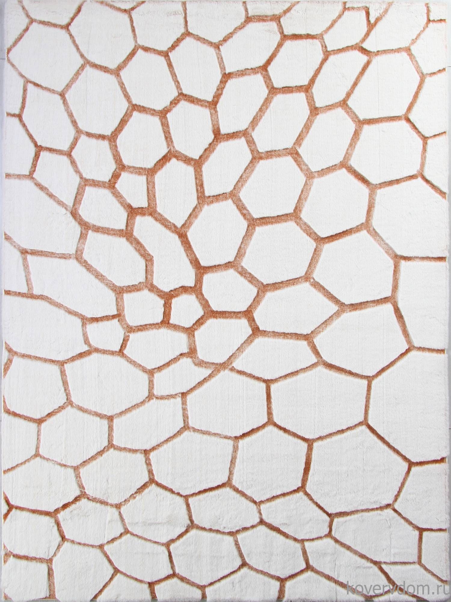 Ковер из искусственного меха RABBIT CARVING PX4003 CREAM / TERRA