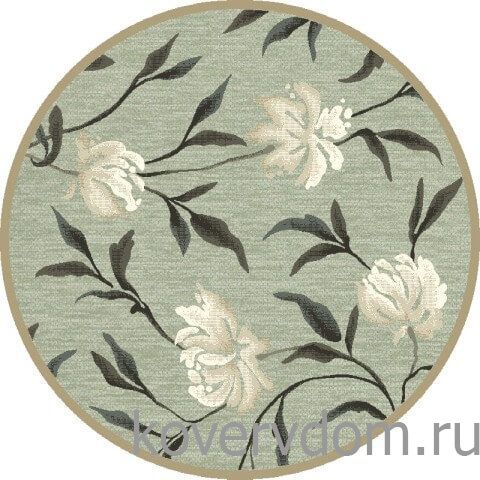 Рельефный ковер из вискозы GENOVA Цветы 38070 6535 90 КРУГ Рельефный ковер из вискозы GENOVA Цветы 38070 6535 90 КРУГ
