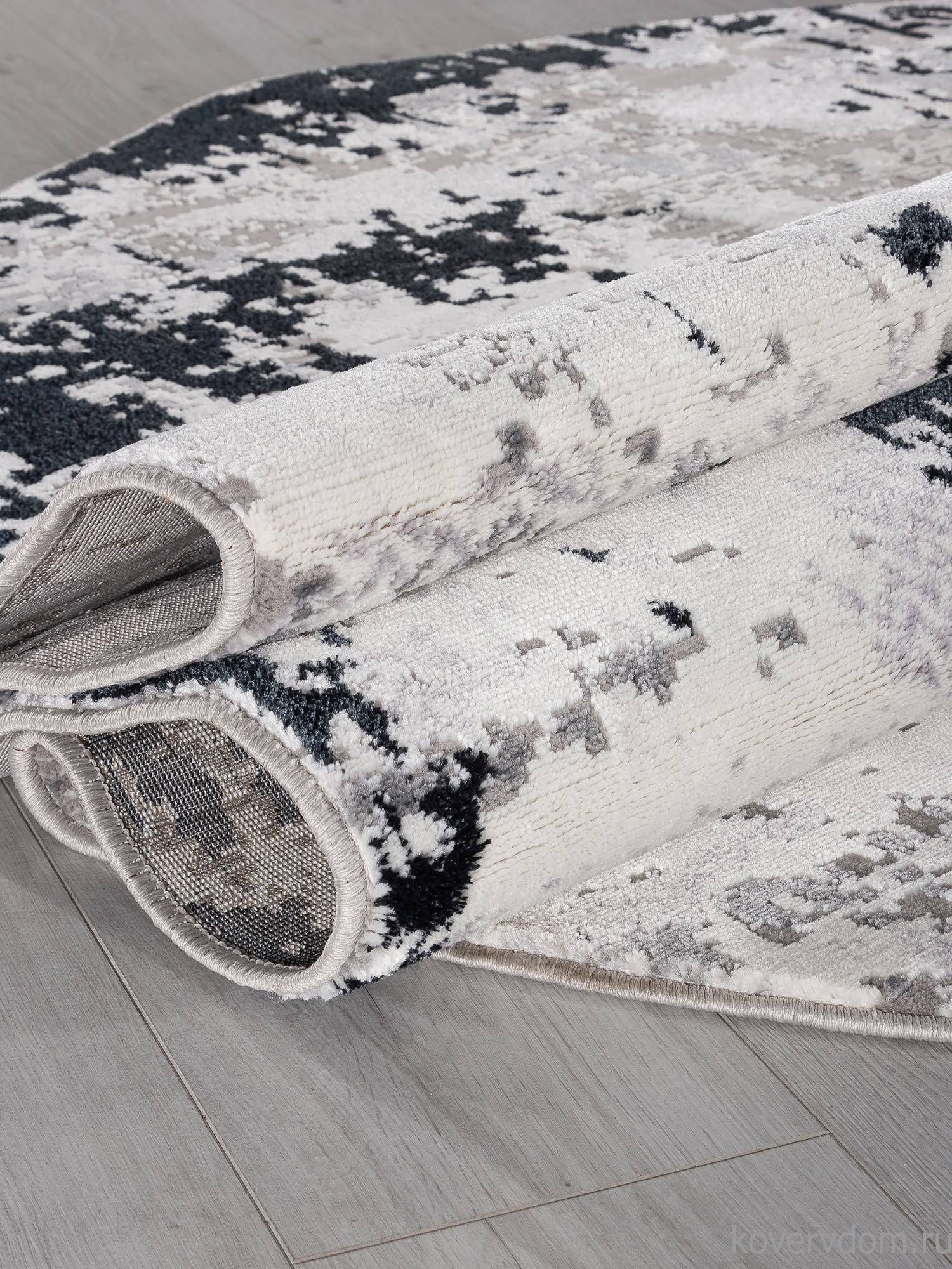 Ковер PALERMO F282 DARK GRAY Овал