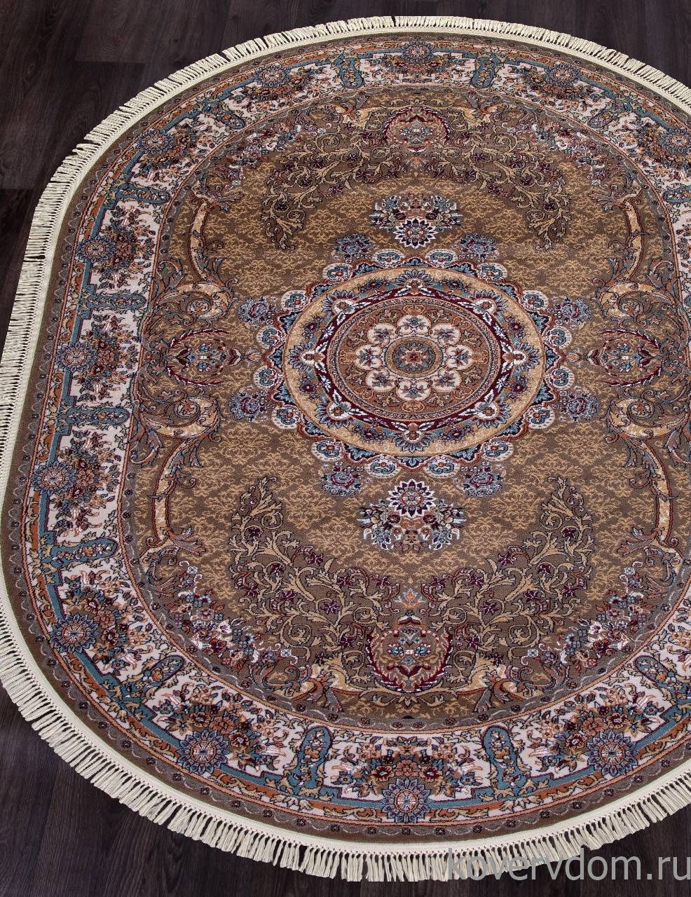 Ковер SHAHREZA D728 BROWN Овал Ковер SHAHREZA D728 BROWN Овал