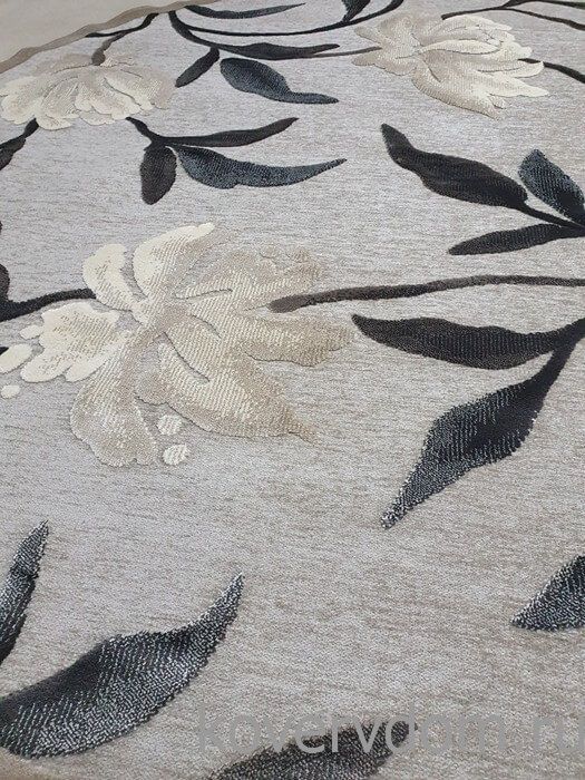 Рельефный ковер из вискозы GENOVA Цветы 38070 6535 90 КРУГ Рельефный ковер из вискозы GENOVA Цветы 38070 6535 90 КРУГ