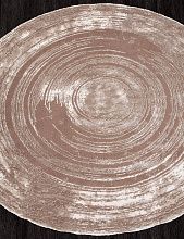 Круглый ковер бежевый SAFIR 00843A BROWN / BROWN Круг