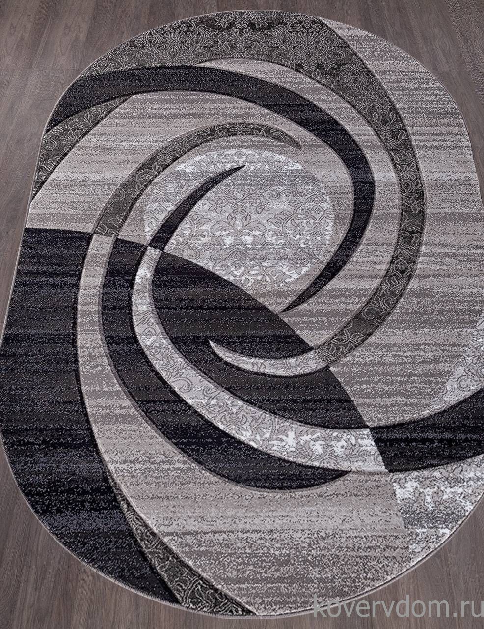 Ковер MEGA CARVING d264 GRAY Овал Ковер MEGA CARVING d264 GRAY Овал