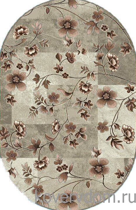 Ковер с ЦВЕТАМИ КАШЕМИР F-50202-37 ОВАЛ  Ковер с ЦВЕТАМИ КАШЕМИР F-50202-37 ОВАЛ