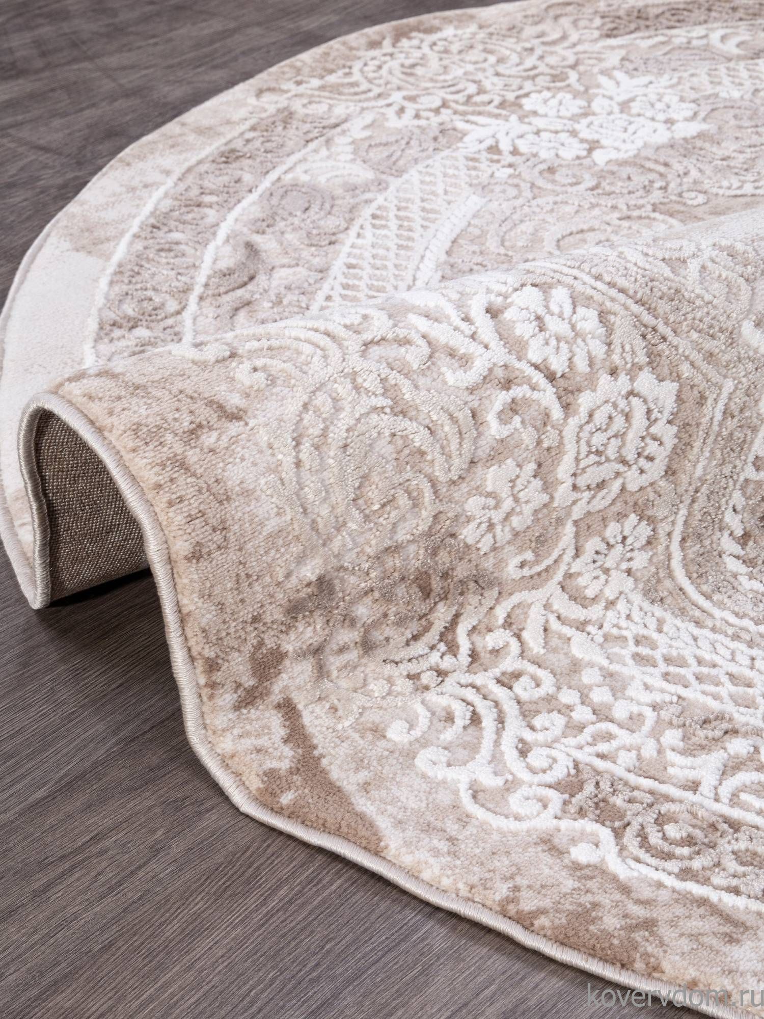 Ковер ARMINA 03707A BROWN / BROWN Круг