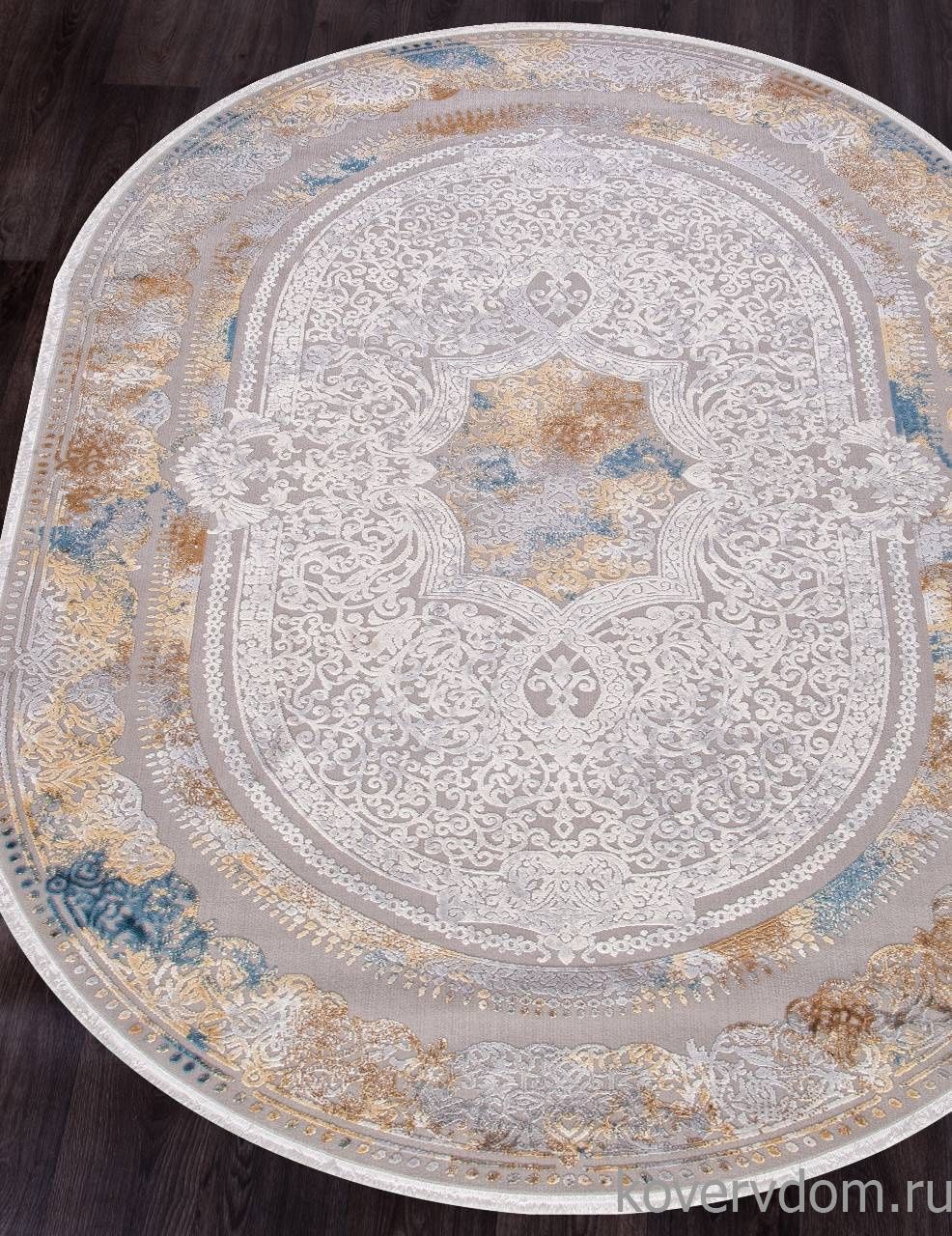 Ковер ERVA 18134 L.GRAY / BLUE Овал Ковер ERVA 18134 L.GRAY / BLUE Овал